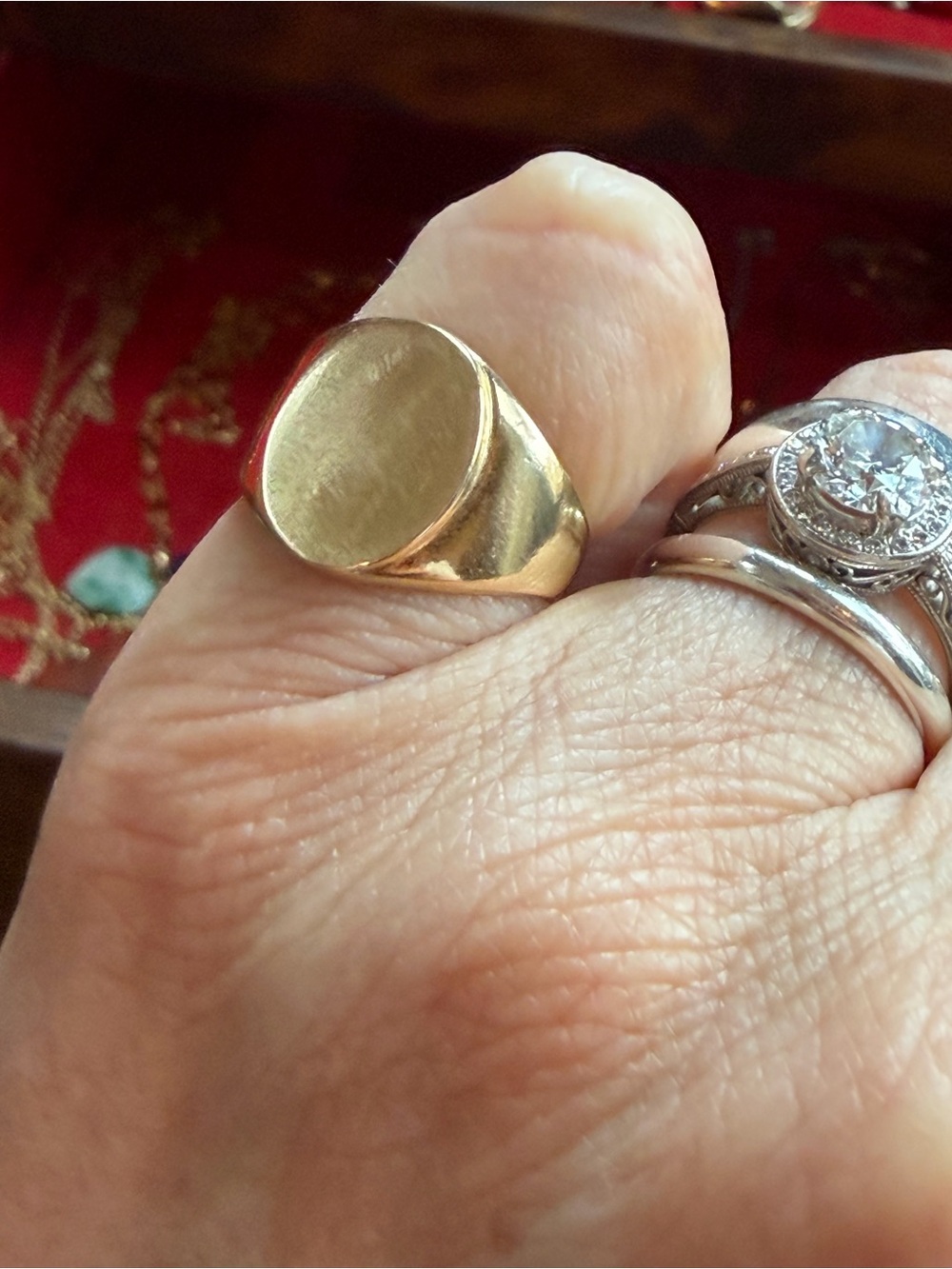 10kt Gold Filled Signet Ring Men/Women